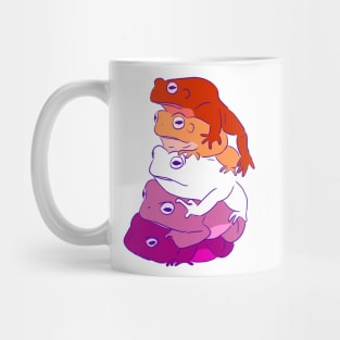 Lesbian Pride Frog Stack Mug